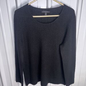 41 Hawthorne Womens 100% Cashmere Crewneck Sweater in Black Size XL
